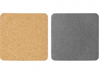 Набор костеров из пробки с фетром "Grit"