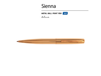 Ручка металлическая шариковая "Sienna", золотистый