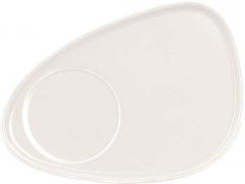 Чайная пара "Brighton" : блюдце овальное, чашка, коробка, белый