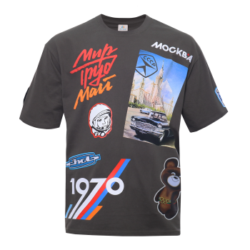 Футболка оверсайз STAN хлопок 240, 56_CCCР, Оливковый хаки,  (36)  (50/L)