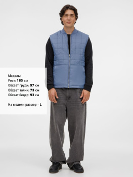 Жилет унисекс Warmbridge, синий (джинс)