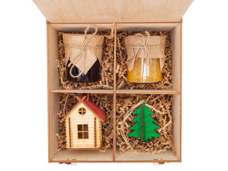 Подарочный набор «Decoration Deluxe» 2.0 с двумя видами варенья, натуральный