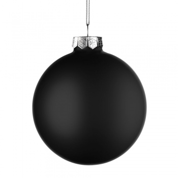 Елочный шар Finery Matt, 10 см, матовый черный