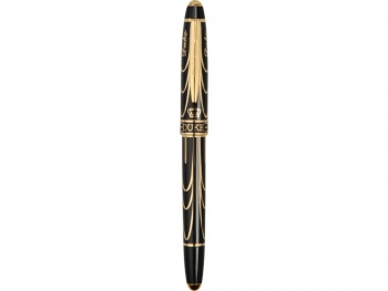 Набор Duke «Министр»:ручка-роллер на подставке в виде полумесяца, черный/золотистый