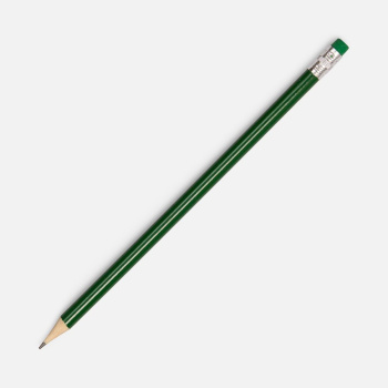 Карандаш простой Hand Friend с ластиком, зеленый