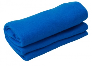 Подарочный набор: кукла фарфоровая, плед флисовый, голубой/синий