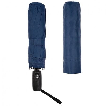 Складной зонт Dome Double с двойным куполом, темно-синий, ver.2
