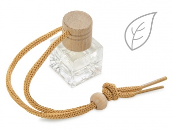 Подарочный набор с обложкой для автодокументов и автоароматизатором "зеленый чай", черный