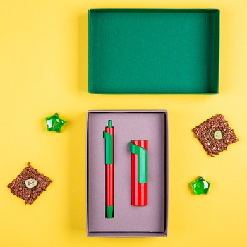 Набор подарочный FORTE SET FANTASY: Универсальный аккумулятор (3000мАh) и ручка