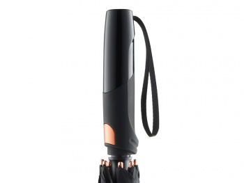 Зонт-трость 7399 Alugolf полуавтомат, черный/медный