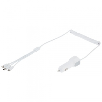 Автомобильное зарядное устройство High Ride, белое, уценка