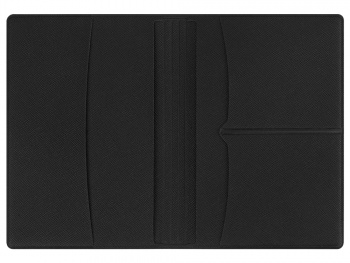 Обложка для паспорта с RFID защитой отделений для пластиковых карт "Favor", черная
