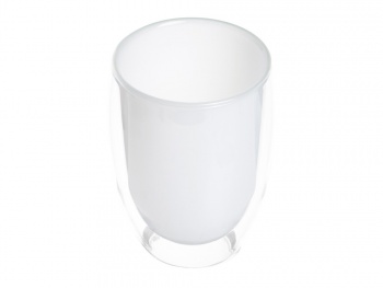 Стакан с двойными стенками, белый внутри