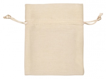Мешочек подарочный, искусственный лен, малый, белый