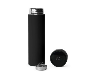 Термос FAMILY MARK LED, soft touch (Чёрный)