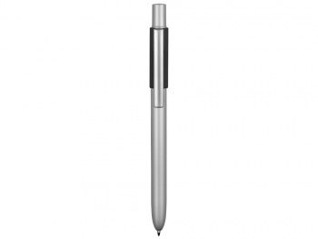 Ручка металлическая шариковая «Bobble» с силиконовой вставкой, серый/черный