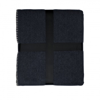 Плед  "Твин" двусторонний, синий/белый,  130х150 см, плотность 350 г/м2