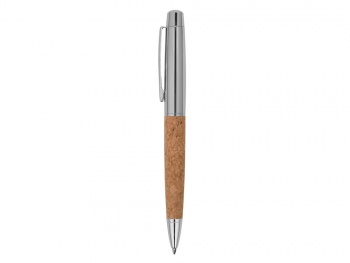 Ручка металлическая шариковая "Cask", хром/бамбук